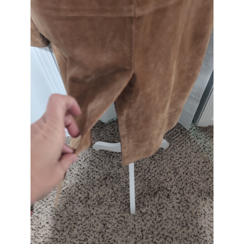 Vintage‎ DENNIS BASSO Women M Suede Leather Jacket Camel Brown Southwestern - Picture 6 of 9